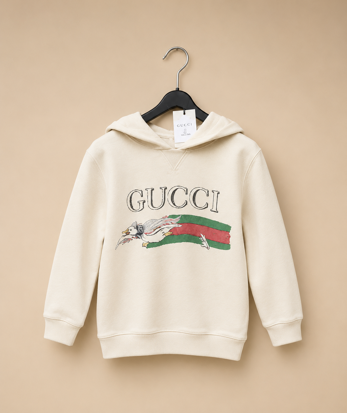 GUCCI x PETER RABBIT KIDS LOGO HOODIE WHITE CREAM SIZE 8  (7-8 YEARS OLD) NEW WITH TAGS RRP £450