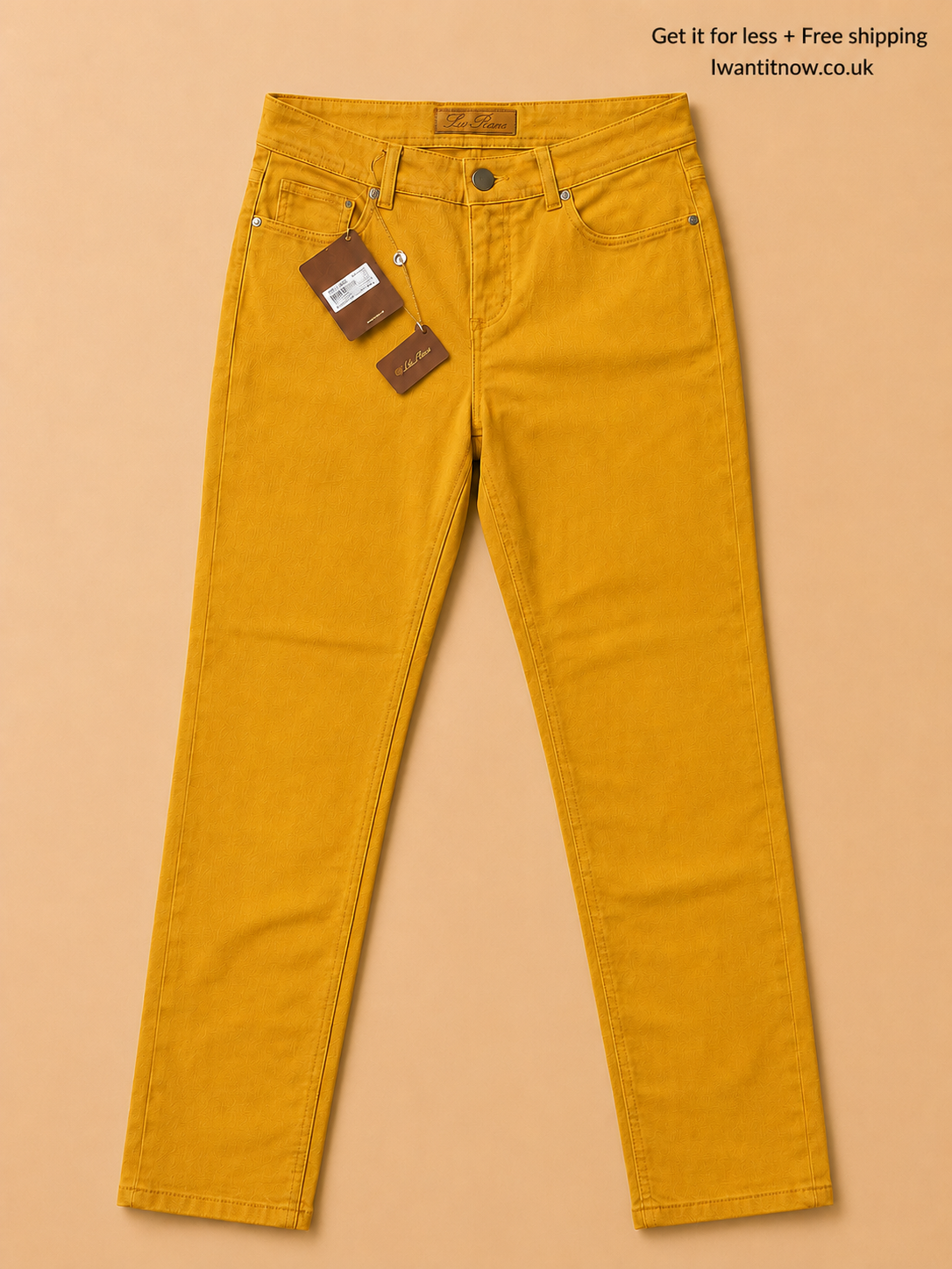 NEW LORO PIANA MUSTARD STRETCH COTTON JEANS SIZE 44 (UK 12) WITH TAGS RRP £445