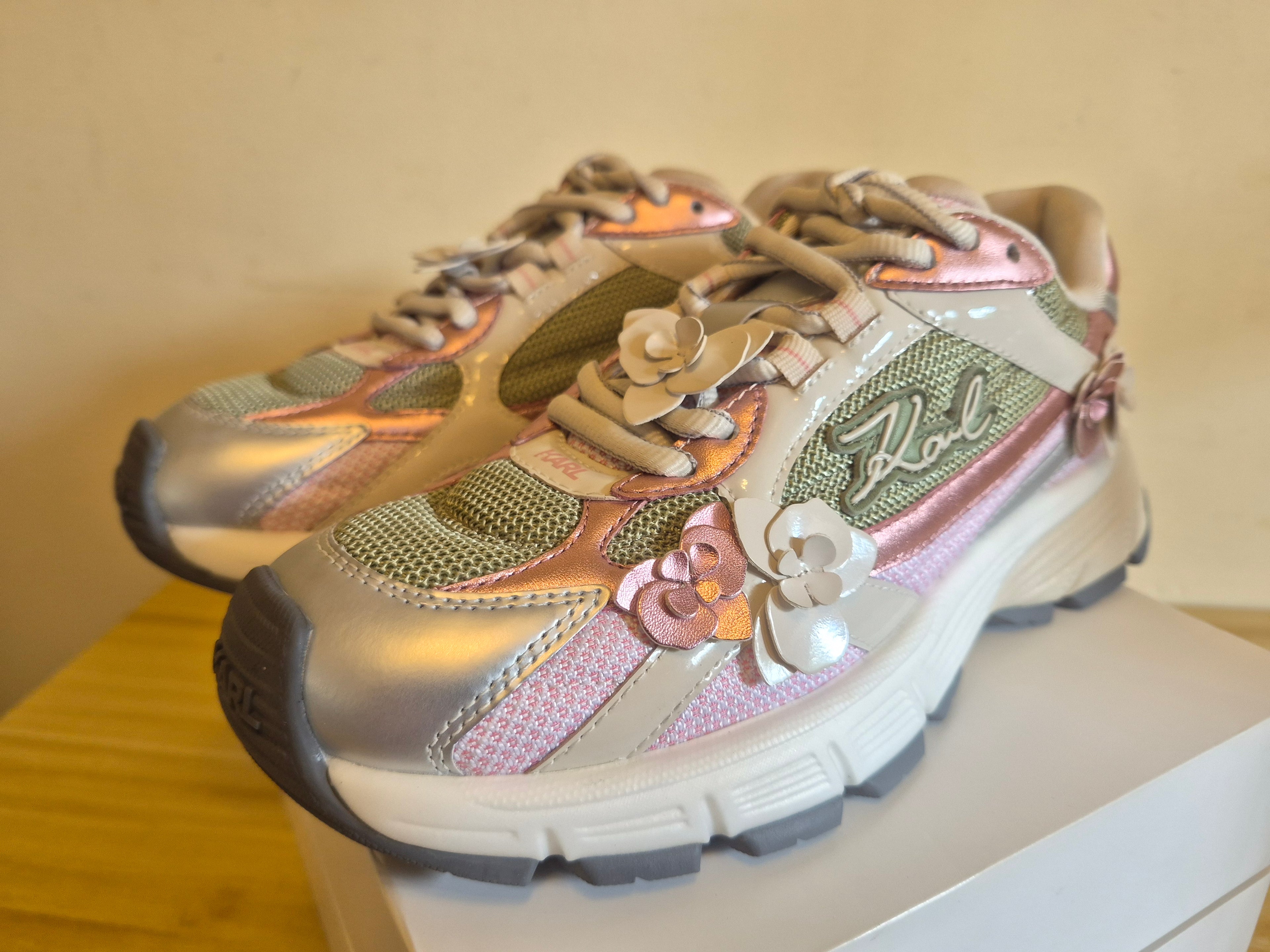 KARL LAGERFELD PARIS FLORAL CHUNKY TRAINERS WOMEN'S UK 5 NEW NO BOX RRP £199