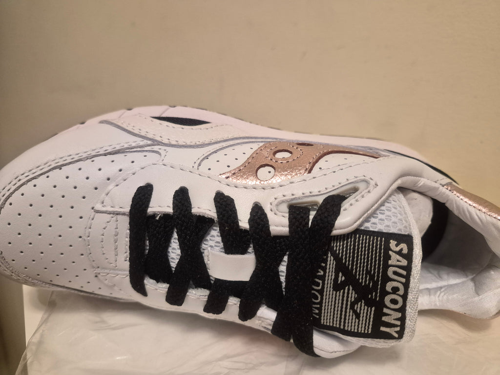 SAUCONY JAZZ ORIGINAL WHITE ROSE GOLD TRAINERS UK 4.5/5/5.5 NEW NO BOX RRP £95