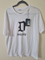 DONDUP MENS WHITE LOGO GRAPHIC T SHIRT SIZE XXL BRAND NEW MADE IN ITALY RRP £150