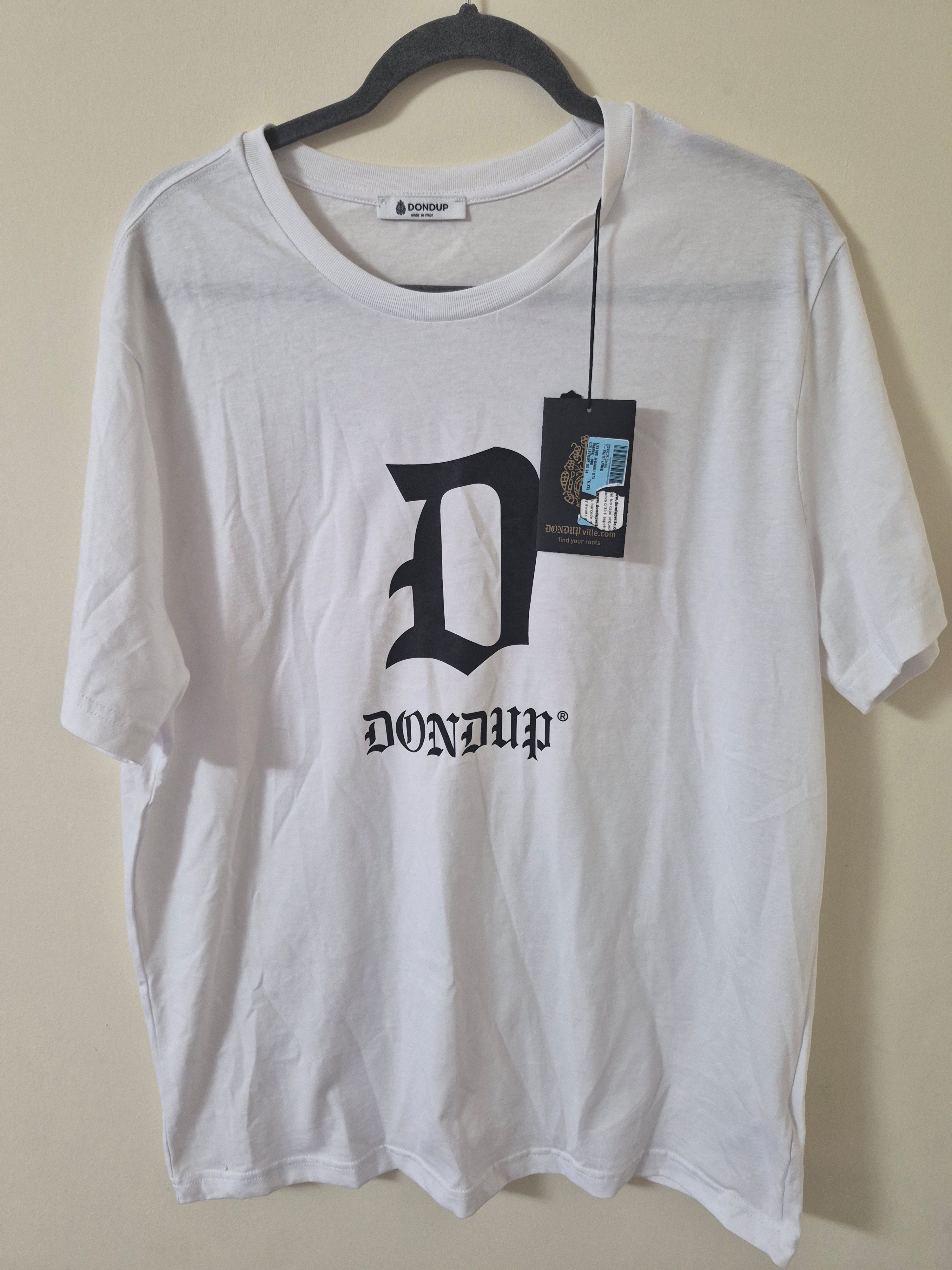 DONDUP MENS WHITE LOGO GRAPHIC T SHIRT SIZE XXL BRAND NEW MADE IN ITALY RRP £150