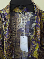BYYDOX PRINTED OPEN FRONT BLAZER PURPLE MULTI WOMEN'S UK 12 BNWT RRP£120