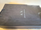 ARMANI EXCHANGE MEN'S OFF WHITE & GREEN LEATHER TRAINERS UK 6 EX-STORE DISPLAY RRP £140