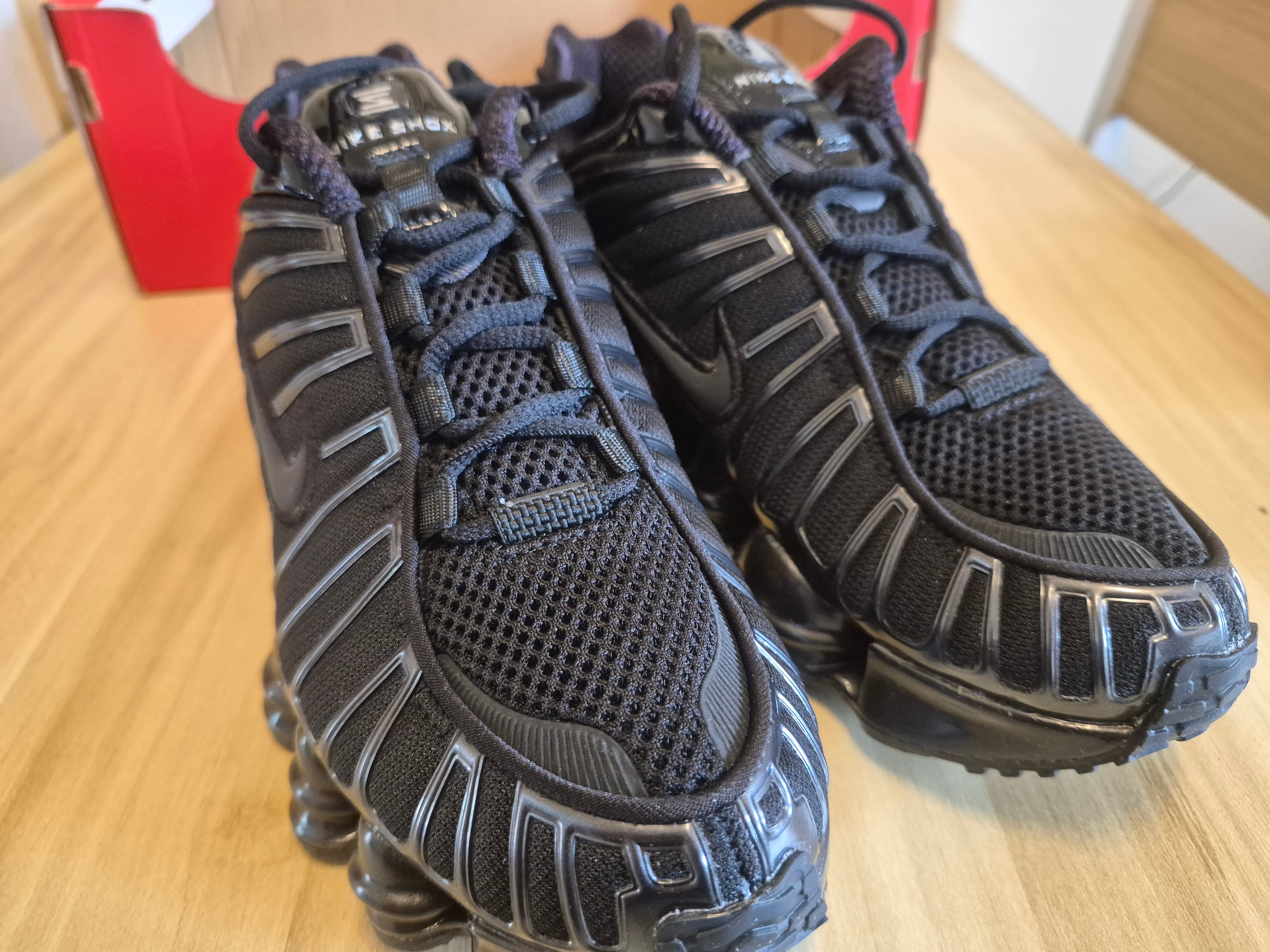 NIKE SHOX TL BLACK METALLIC SILVER WOMEN'S UK 4 NEW HALF BOX RRP £174.99