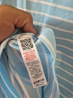 NEW NO TAGS UNLIKE HUMANS WELLS STRIPE POCKET T-SHIRT BLUE MEDIUM RRP£35