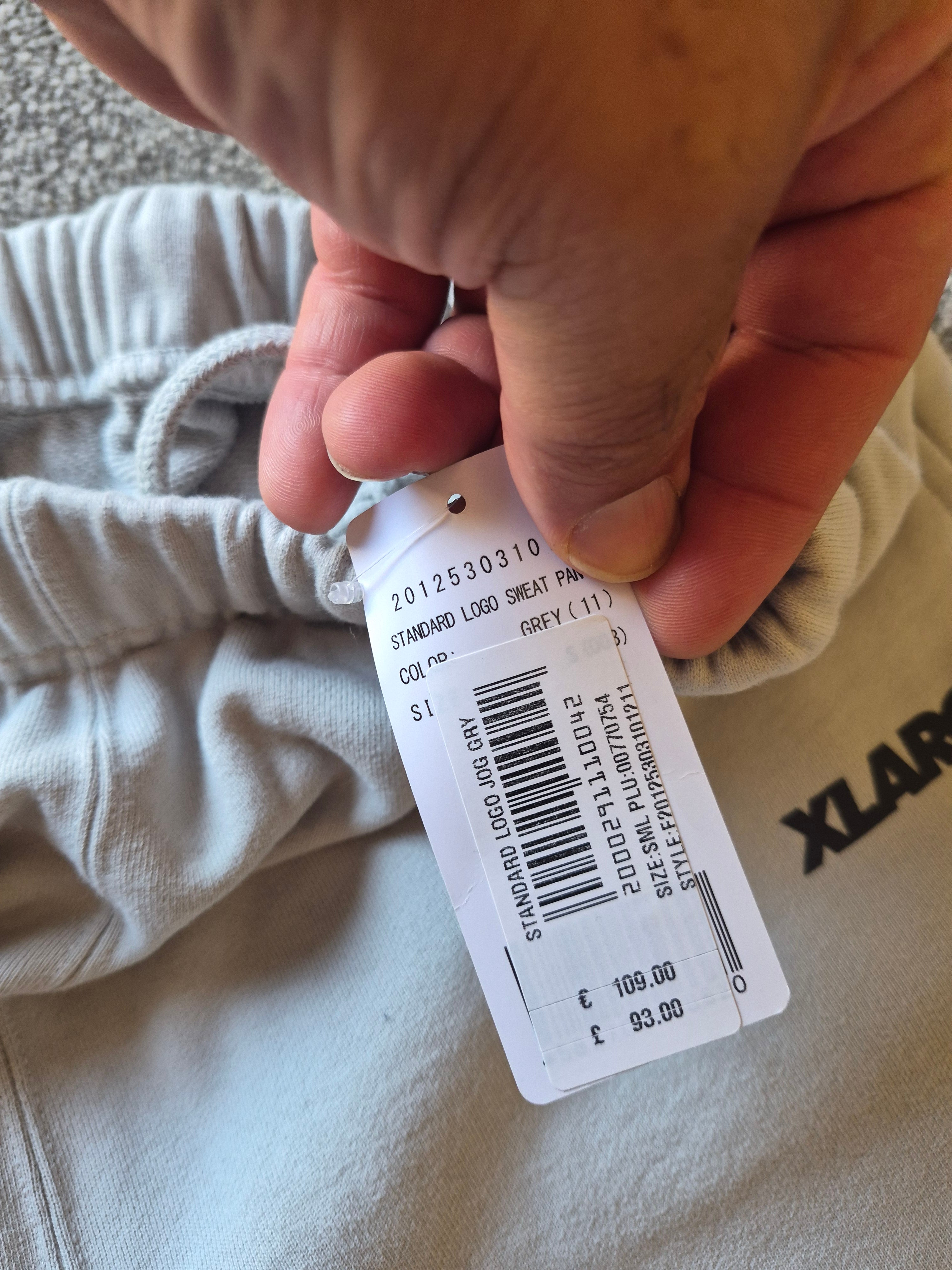 XLARGE STANDARD LOGO GREY JOGGERS MEN'S SIZE SMALL NEW RRP £109 STREETWEAR.