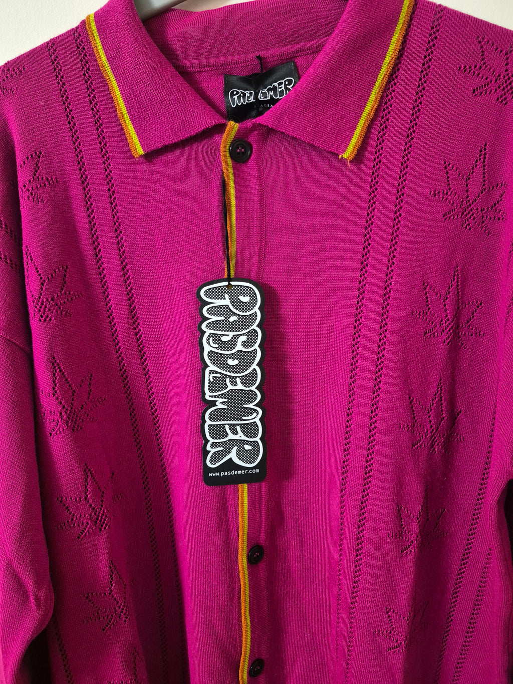 PAS DE MER ITALIAN WOOL BLEND KNIT CARDIGAN SMALL PINK MADE IN ITALY NEW RARE