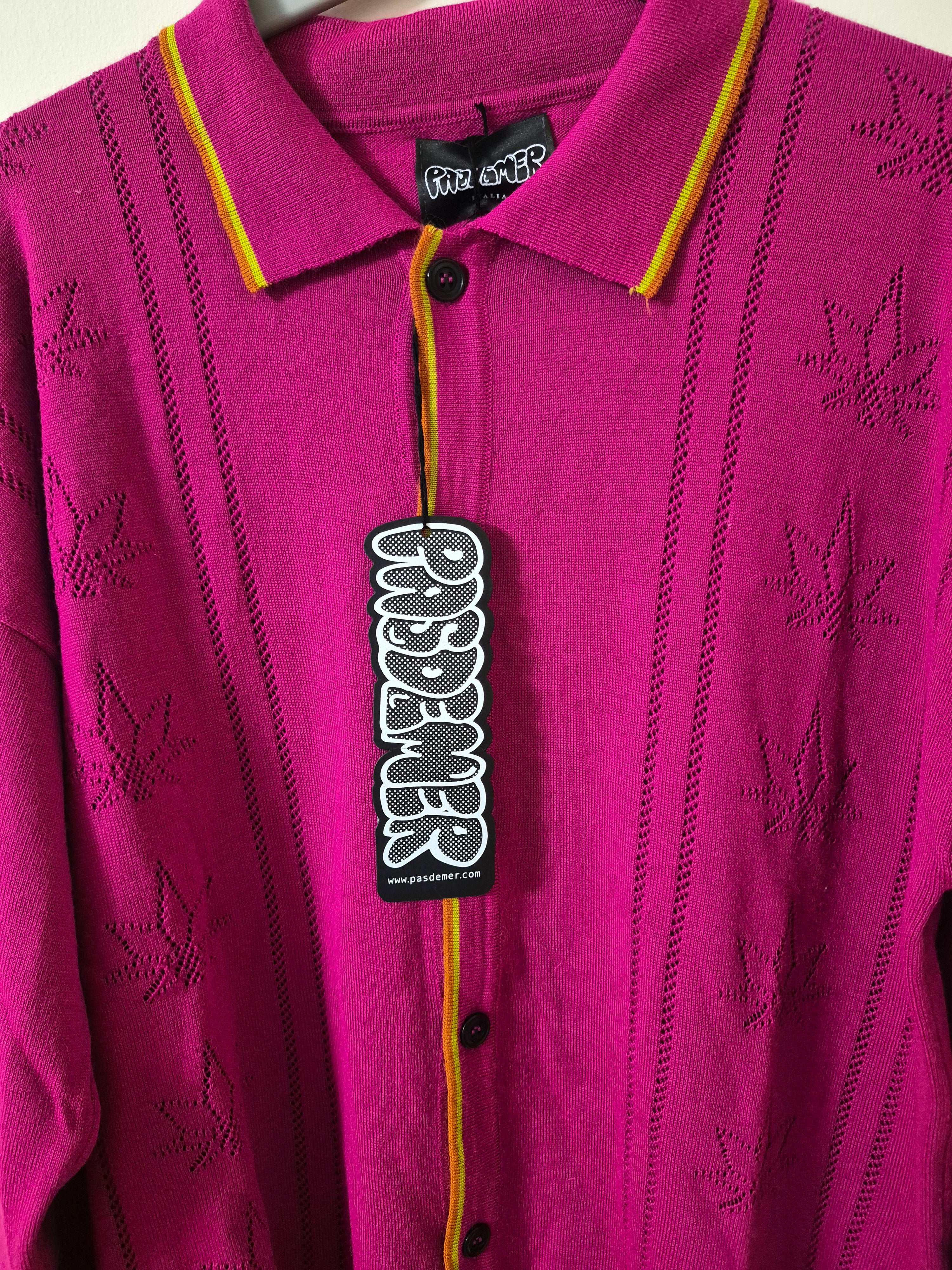 PAS DE MER ITALIAN WOOL BLEND KNIT CARDIGAN SMALL PINK MADE IN ITALY NEW RARE