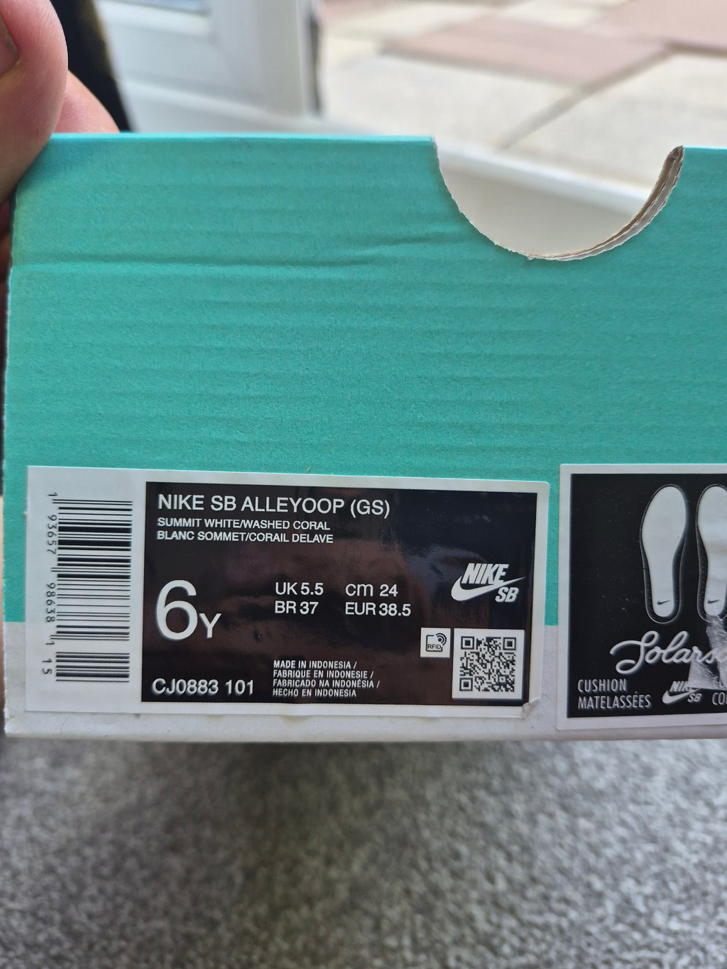 NIKE COURT VISION LOW TRAINERS WHITE/PHANTOM PINK – UK 5 – BRAND NEW WITH BOX – RRP £75