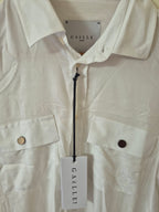 NEW GAËLLE PARIS WOMEN’S UK12 SAFARI SHIRT WHITE MEDIUM RRP£130
