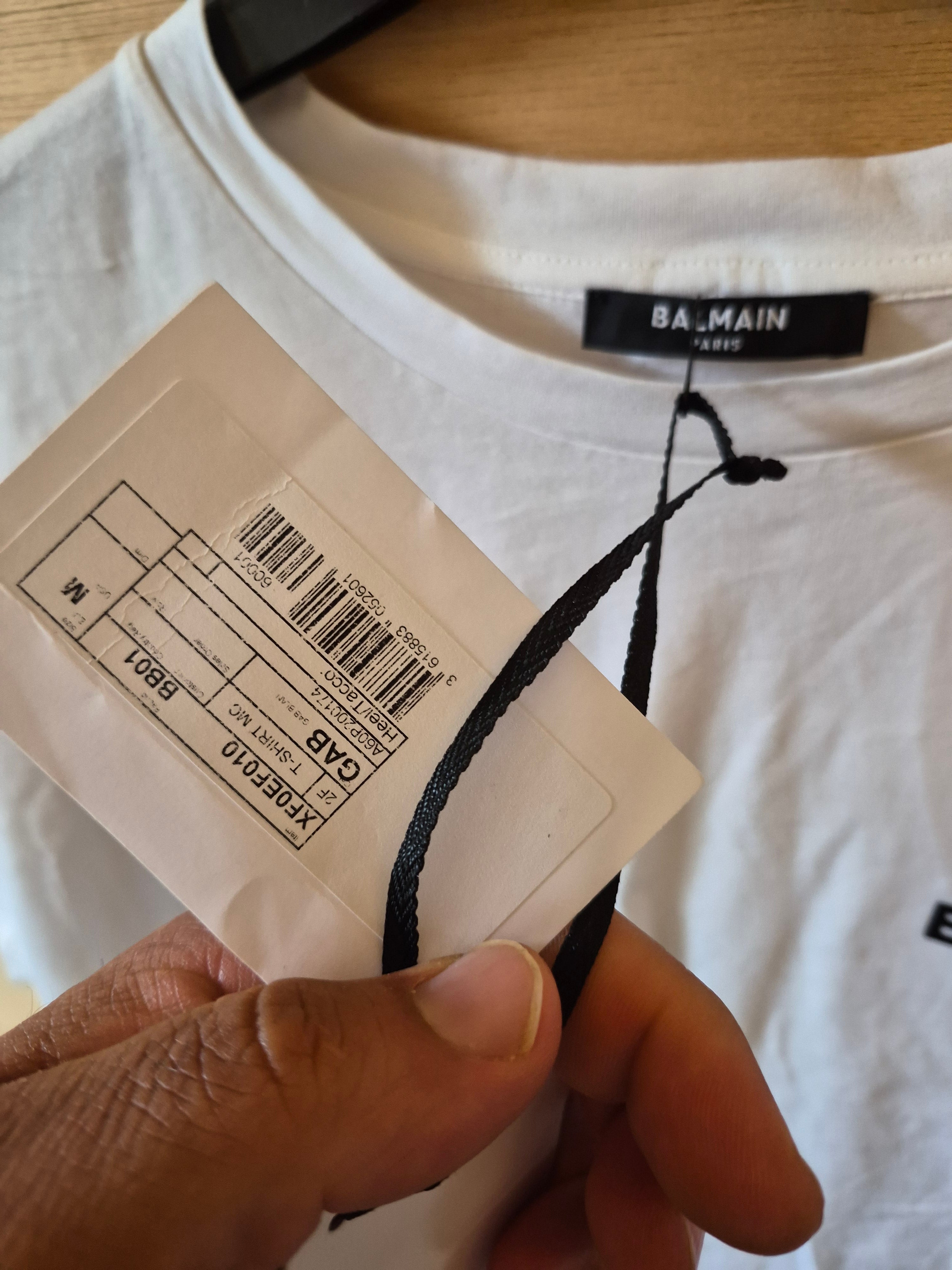 BALMAIN PARIS WOMEN'S WHITE LOGO T-SHIRT SIZE MEDIUM BRAND NEW WITH TAGS RRP £325