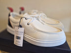 U.S. POLO ASSN. ATHOS MEN'S WHITE CANVAS CASUAL SHOES UK 8.5/9 OR 9/9.5 BRAND NEW FULL BOX RRP £70