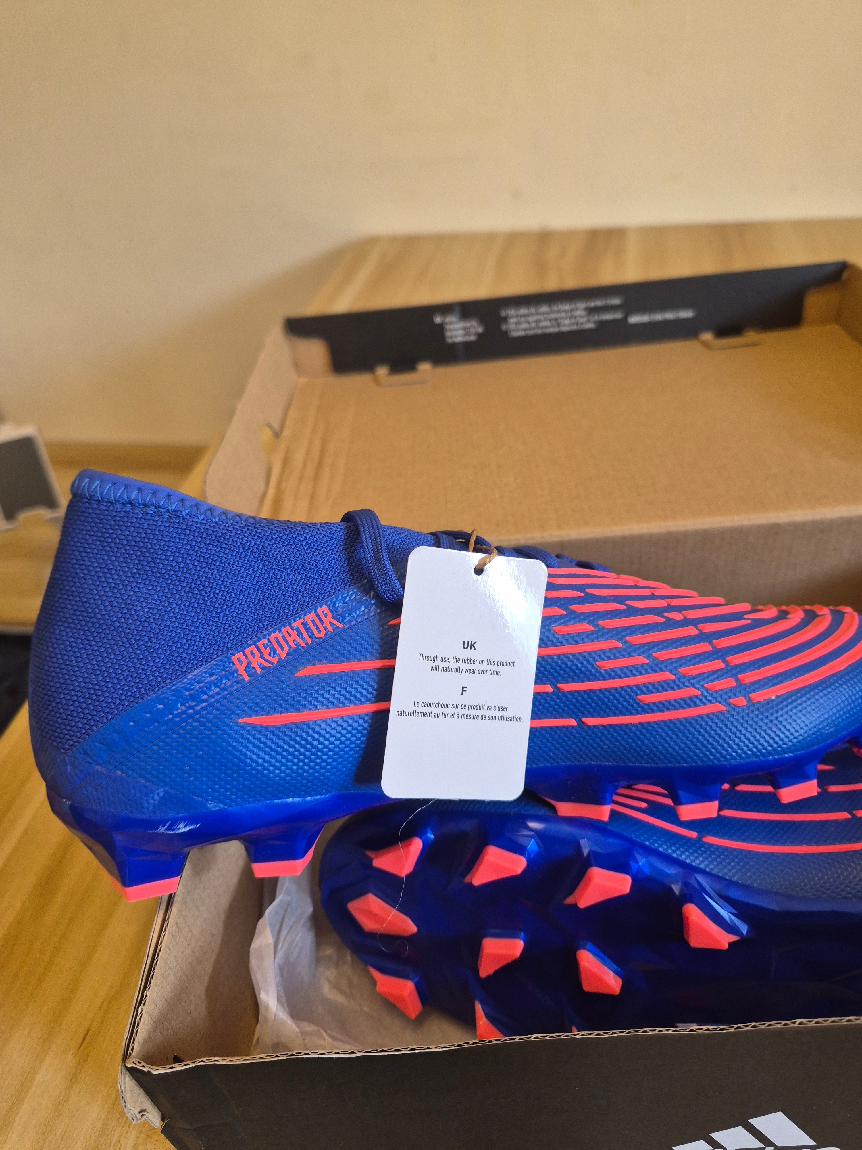 ADIDAS PREDATOR EDGE.2 MG FOOTBALL BOOTS BLUE RED UK 8.5 EU 42 NEW RRP £90