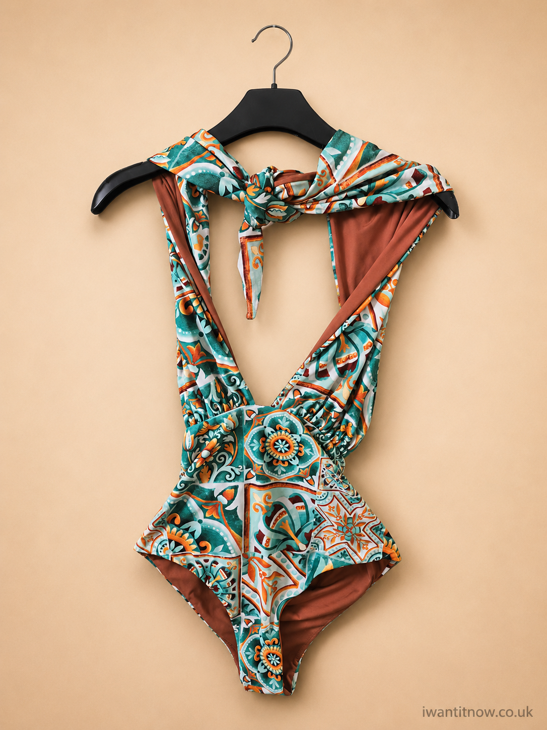 BRANCACCI WOMEN'S LUXURY ONE PIECE SWIMSUIT UK 12 MULTI PRINT MADE IN ITALY NEW NO TAGS RRP €139