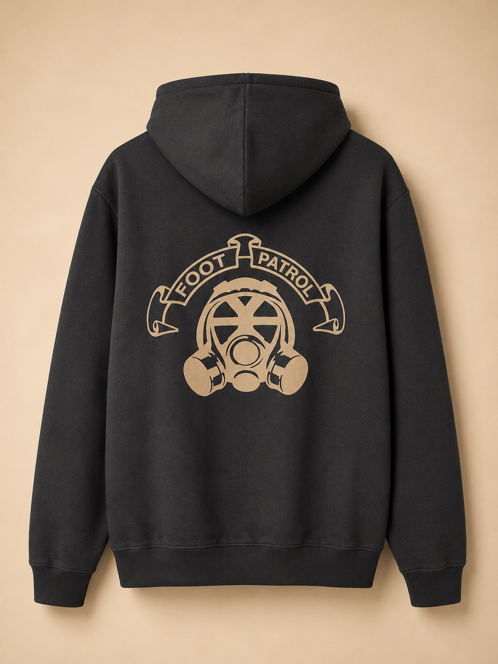 MENS FOOTPATROL BLACK GRAPHIC HOODIE SIZE SMALL 100% COTTON RRP £80