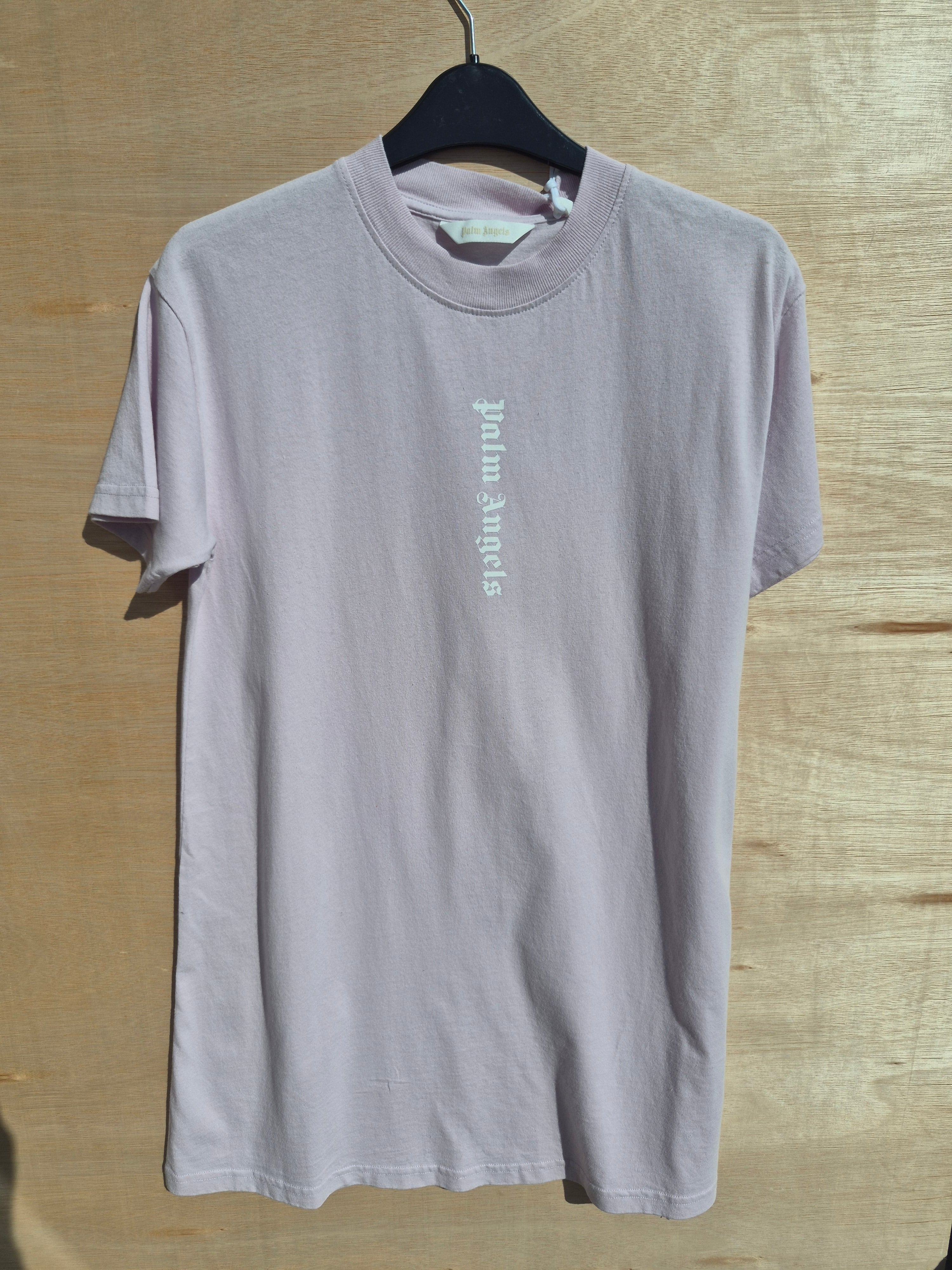 PALM ANGELS CLASSIC OVER LOGO T-SHIRT LILAC UK8/UK10 WOMANS NEW WITH TAGS RRP £275