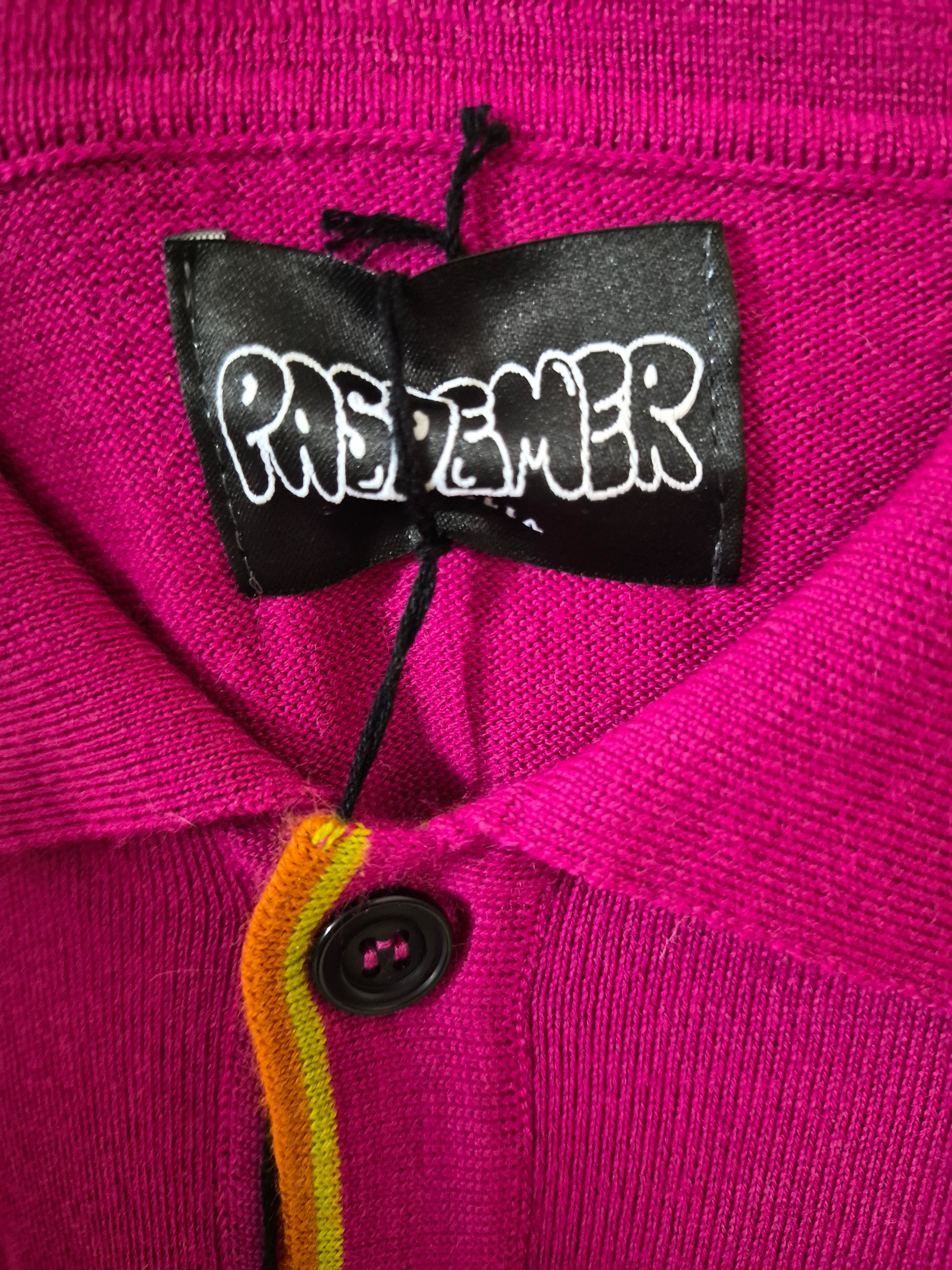 PAS DE MER ITALIAN WOOL BLEND KNIT CARDIGAN SMALL PINK MADE IN ITALY NEW RARE