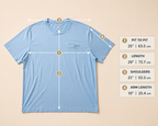 FEDELI MALIBU ORGANIC COTTON POCKET T-SHIRT DUST BLUE IT 62 UK 2XL/3XL BNWT RRP £175