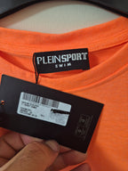 NEW PLEIN SPORT SWIM MEN’S JUMO GRAPHIC T-SHIRT ORANGE LARGE RRP£90