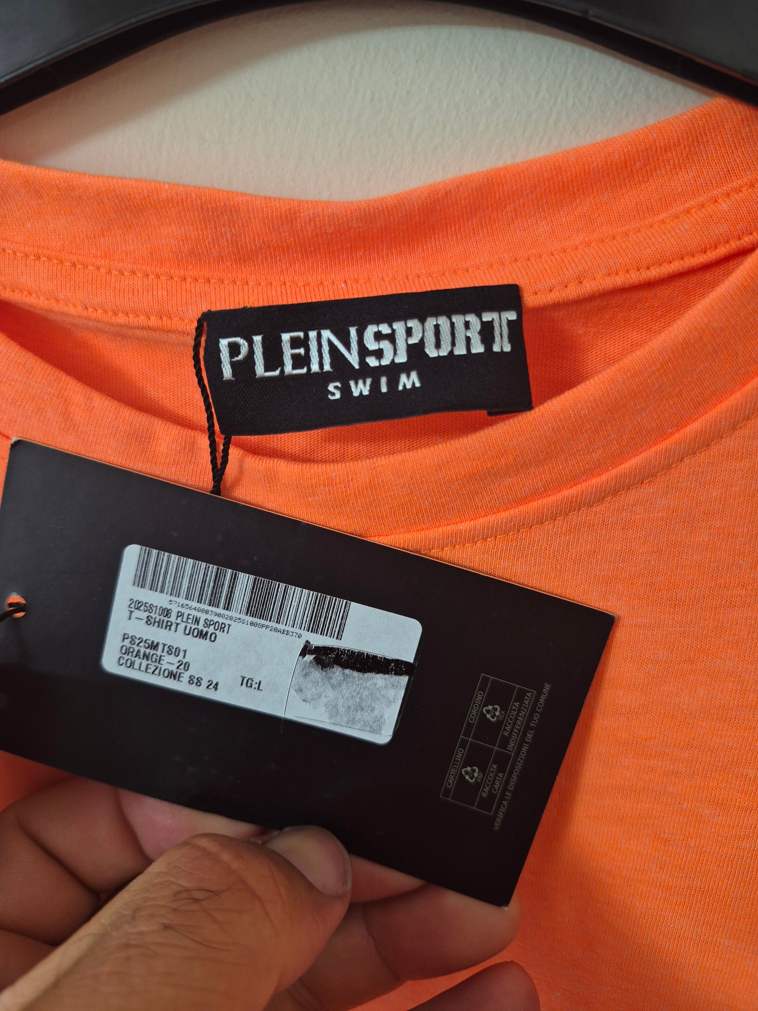 NEW PLEIN SPORT SWIM MEN’S JUMO GRAPHIC T-SHIRT ORANGE LARGE RRP£90