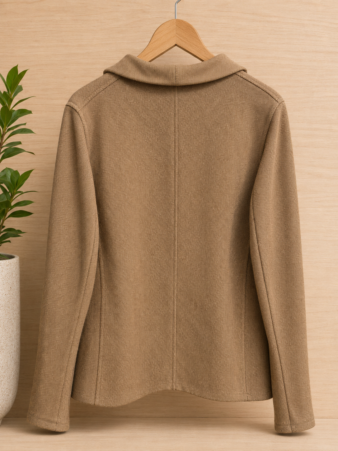 LORO PIANA WOMEN'S CASHMERE & COTTON OPEN FRONT KNIT BLAZER CAMEL UK 14 (IT 46) NEW WITH TAGS RRP £1,975