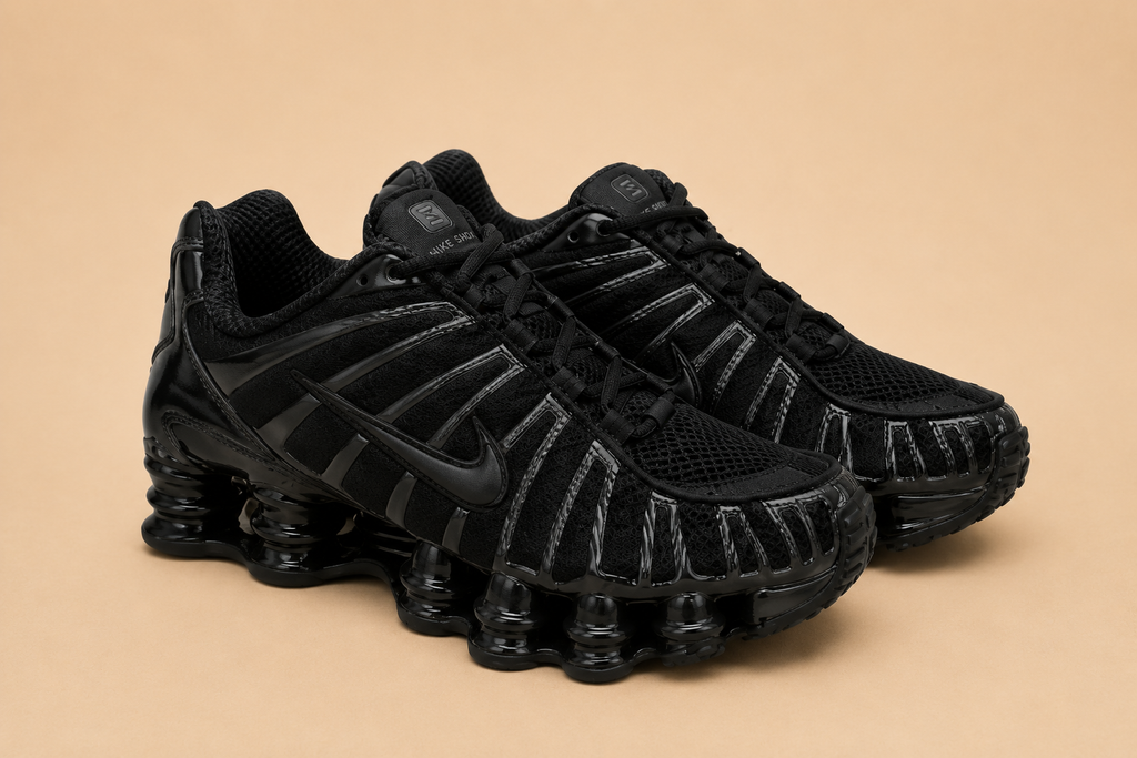 NIKE SHOX TL BLACK METALLIC SILVER WOMEN'S UK 4 NEW HALF BOX RRP £174.99