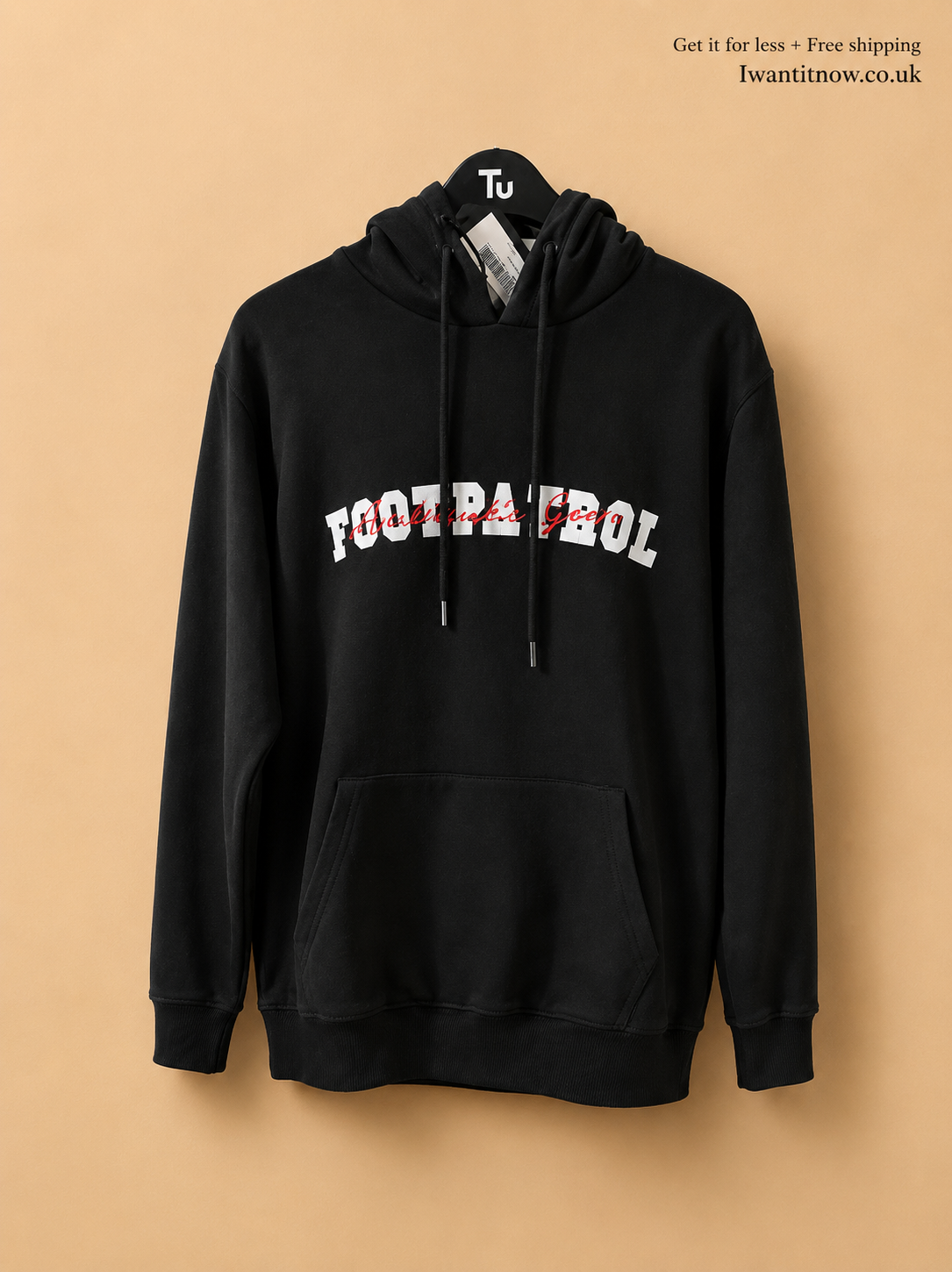 FOOTPATROL AUTHENTIC GEAR HOODIE BLACK MEN'S UK SMALL BRAND NEW WITH TAGS RRP £55