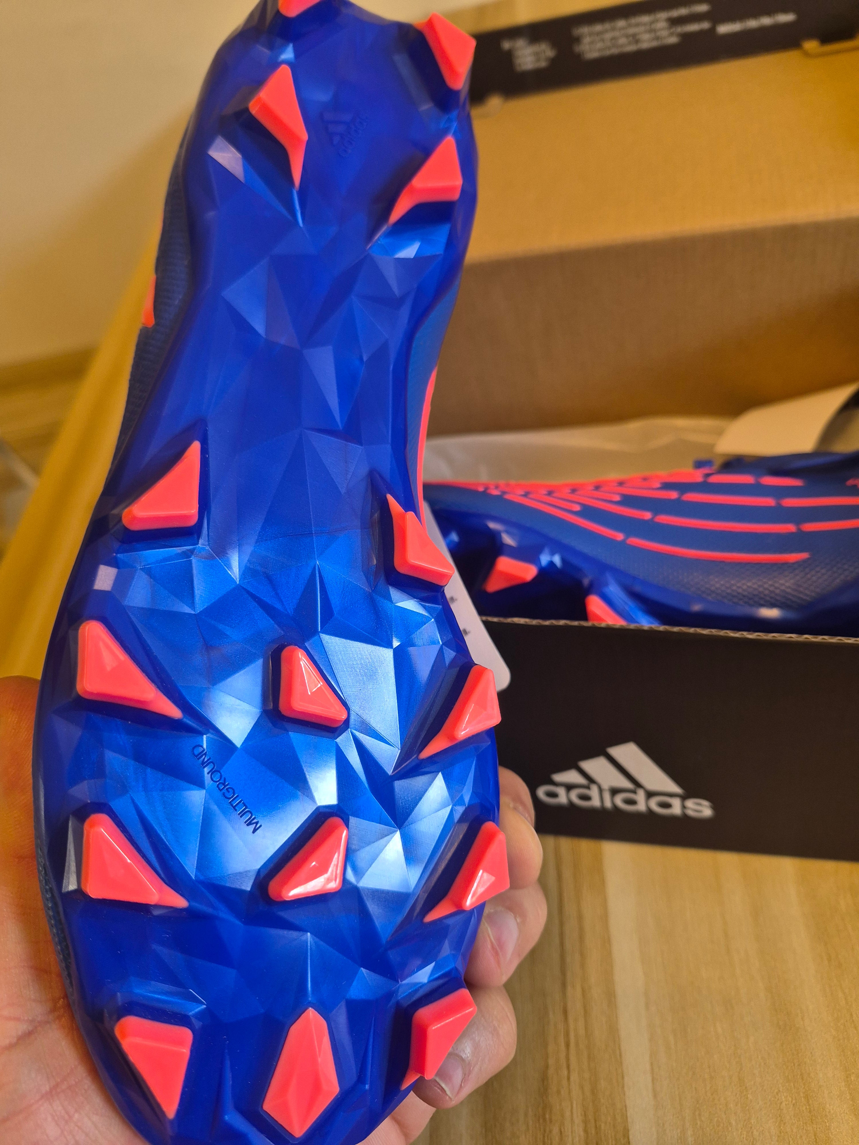 ADIDAS PREDATOR EDGE.2 MG FOOTBALL BOOTS BLUE RED UK 8.5 EU 42 NEW RRP £90