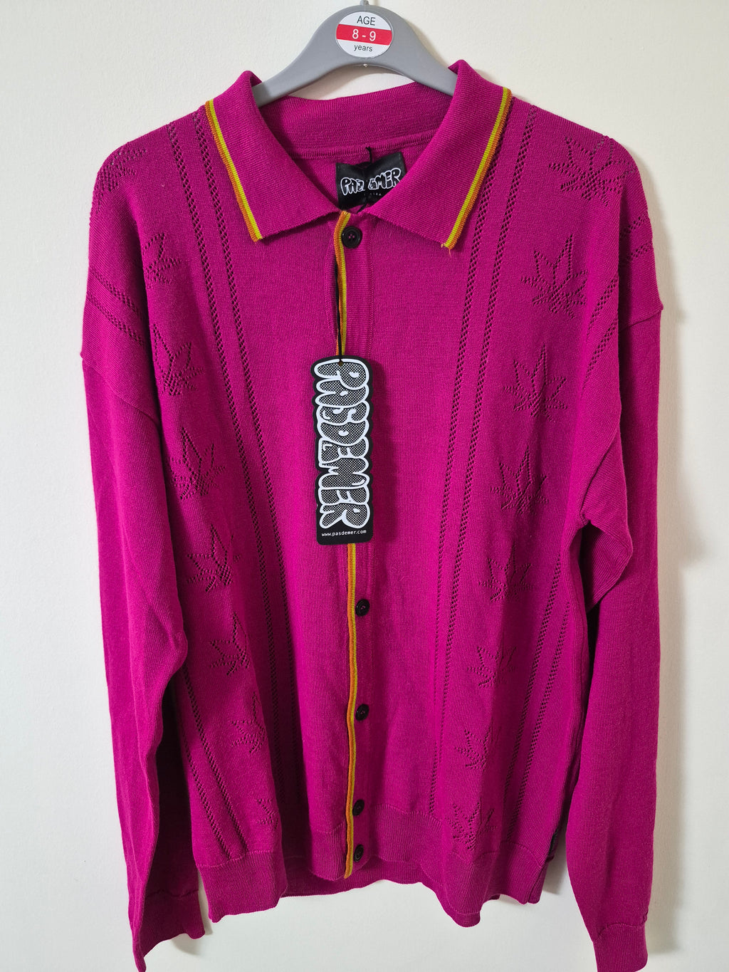 PAS DE MER ITALIAN WOOL BLEND KNIT CARDIGAN SMALL PINK MADE IN ITALY NEW RARE
