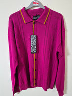 PAS DE MER ITALIAN WOOL BLEND KNIT CARDIGAN SMALL PINK MADE IN ITALY NEW RARE
