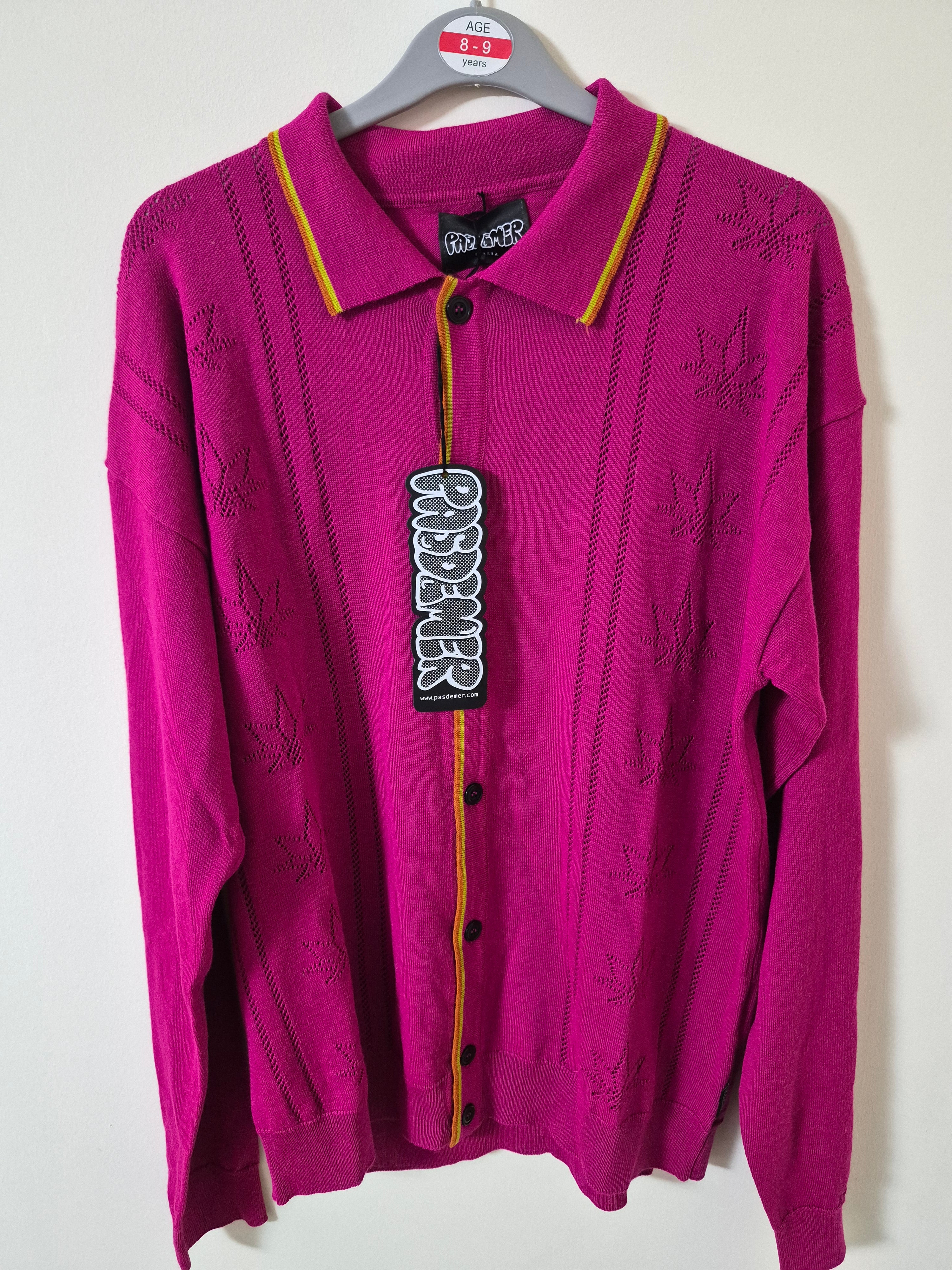 PAS DE MER ITALIAN WOOL BLEND KNIT CARDIGAN SMALL PINK MADE IN ITALY NEW RARE