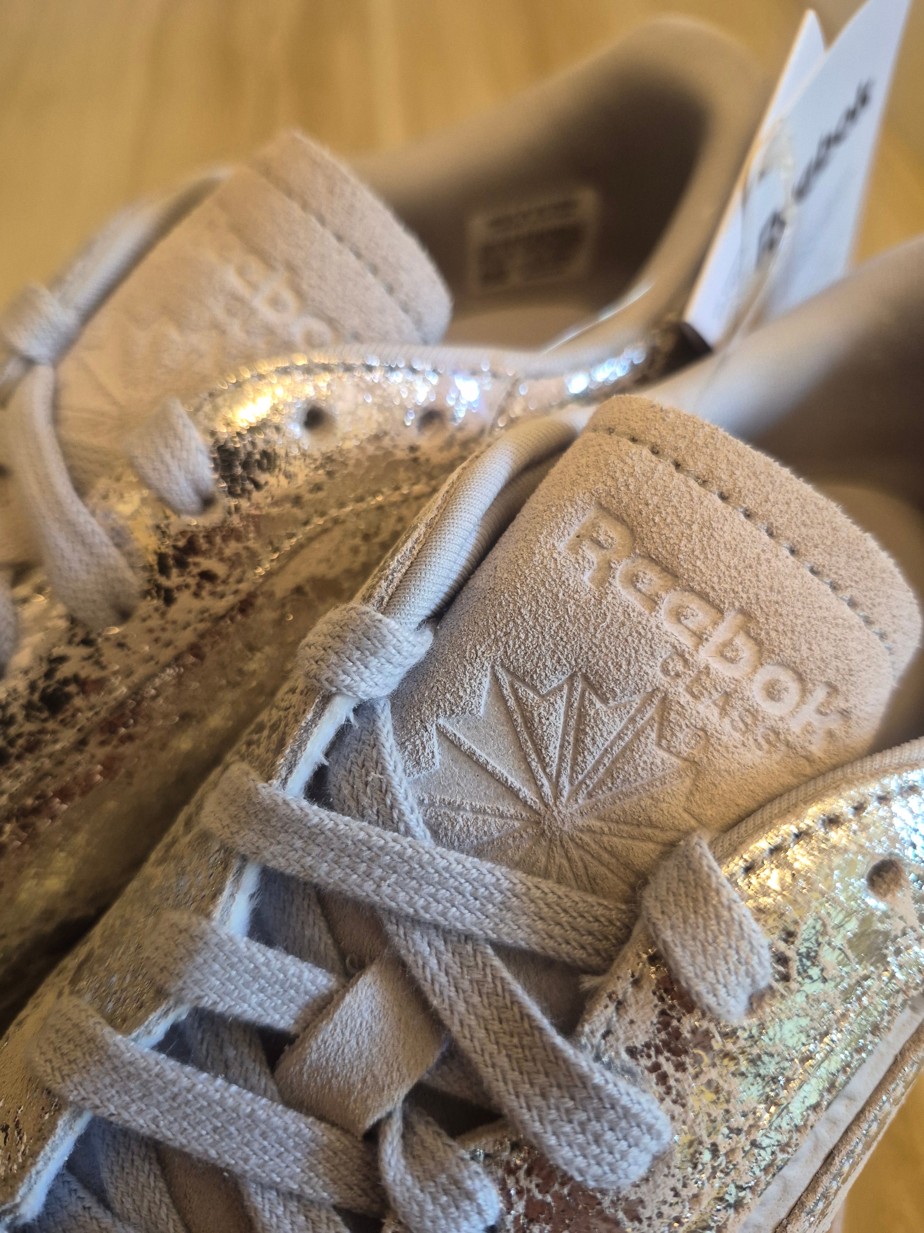 REEBOK CLUB C 85 TEXTURAL WOMEN'S TRAINERS UK 4 EU 37 SILVER METALLIC BNIB RRP £90