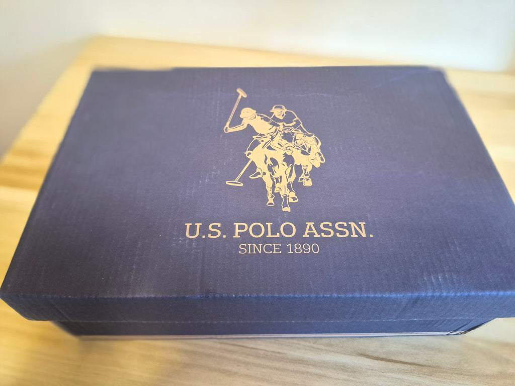 U.S. POLO ASSN. ATHOS MEN'S NAVY CANVAS CASUAL SHOES UK 10 EU 45 BRAND NEW FULL BOX RRP £70