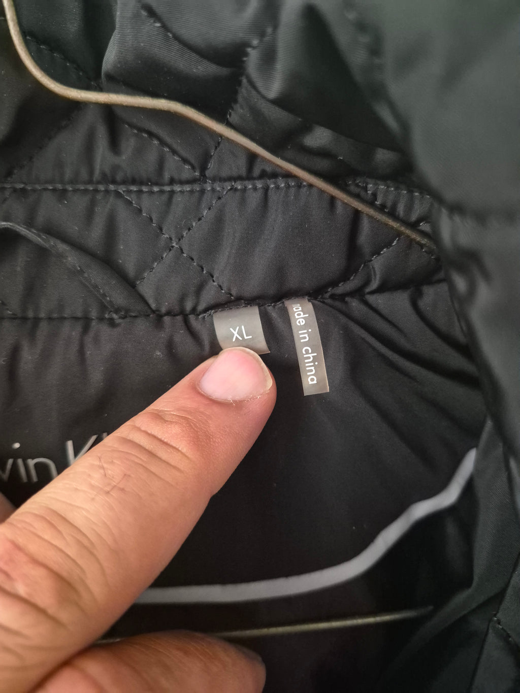 CALVIN KLEIN WOMEN'S BLACK QUILTED HOODED JACKET SIZE XL LIGHTWEIGHT COAT VERY GOOD CONDITION