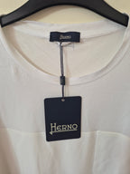 NEW HERNO MEN’S STRETCH COTTON POCKET T-SHIRT WHITE 2XL RRP£140