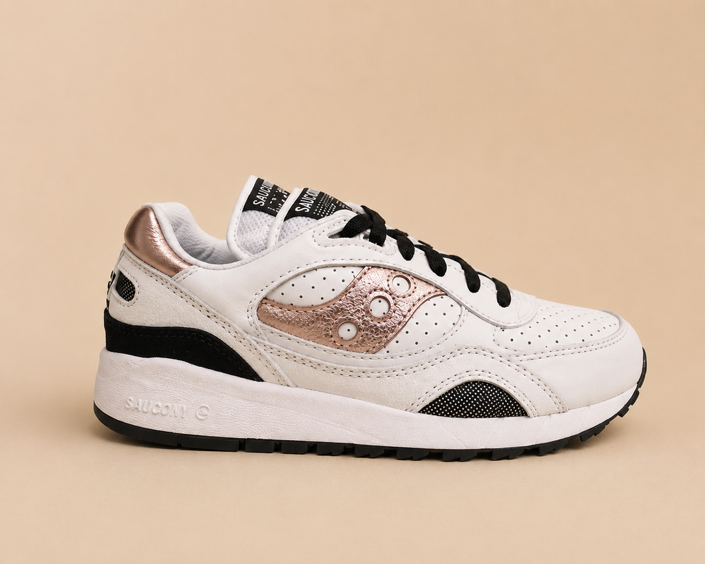 SAUCONY JAZZ ORIGINAL WHITE ROSE GOLD TRAINERS UK 4.5/5/5.5 NEW NO BOX RRP £95