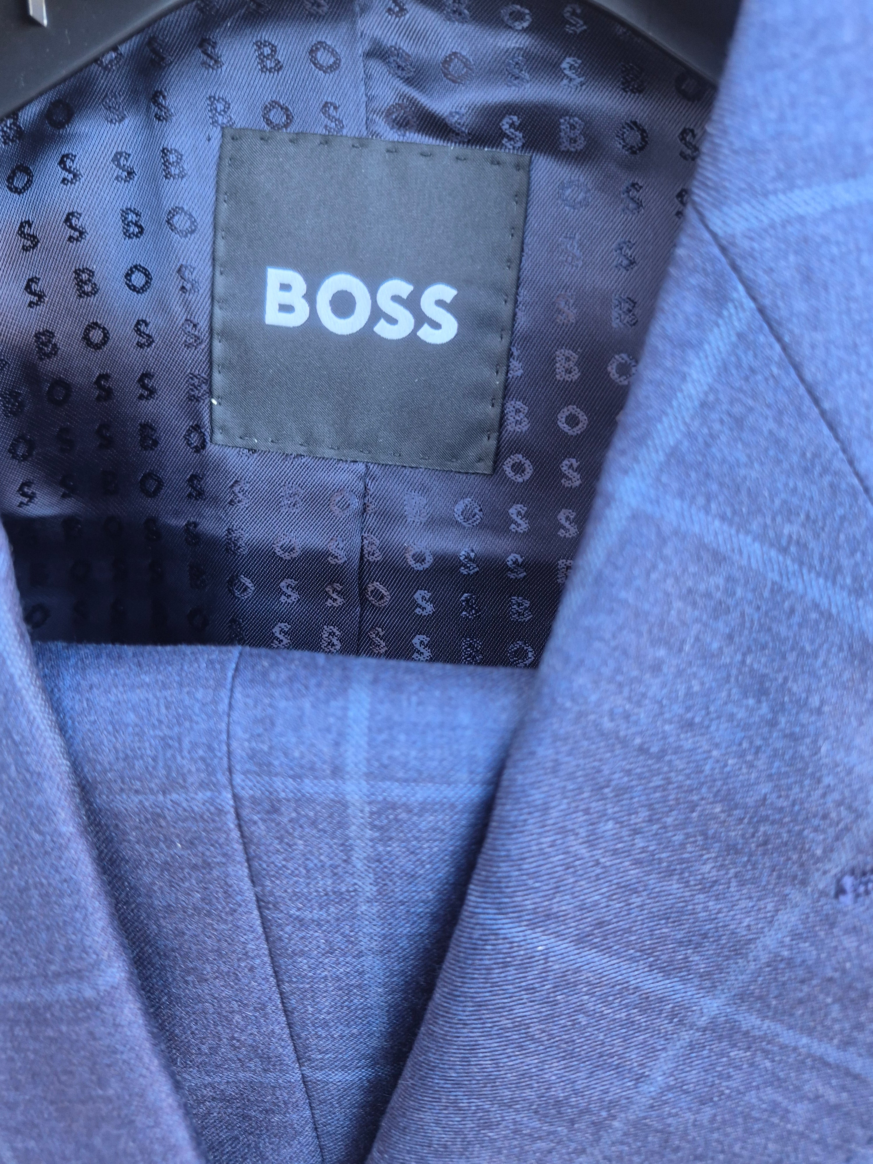 BOSS HUGO BOSS H-HAYES 2 PIECE SUIT BLUE CHECK SLIM FIT 36R / 30R PANT BRAND NEW WITH TAGS RRP £299