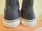 KARL LAGERFELD BLACK HIGH TOP CANVAS TRAINERS UK 6 WOMEN'S NEW NO BOX RRP £169