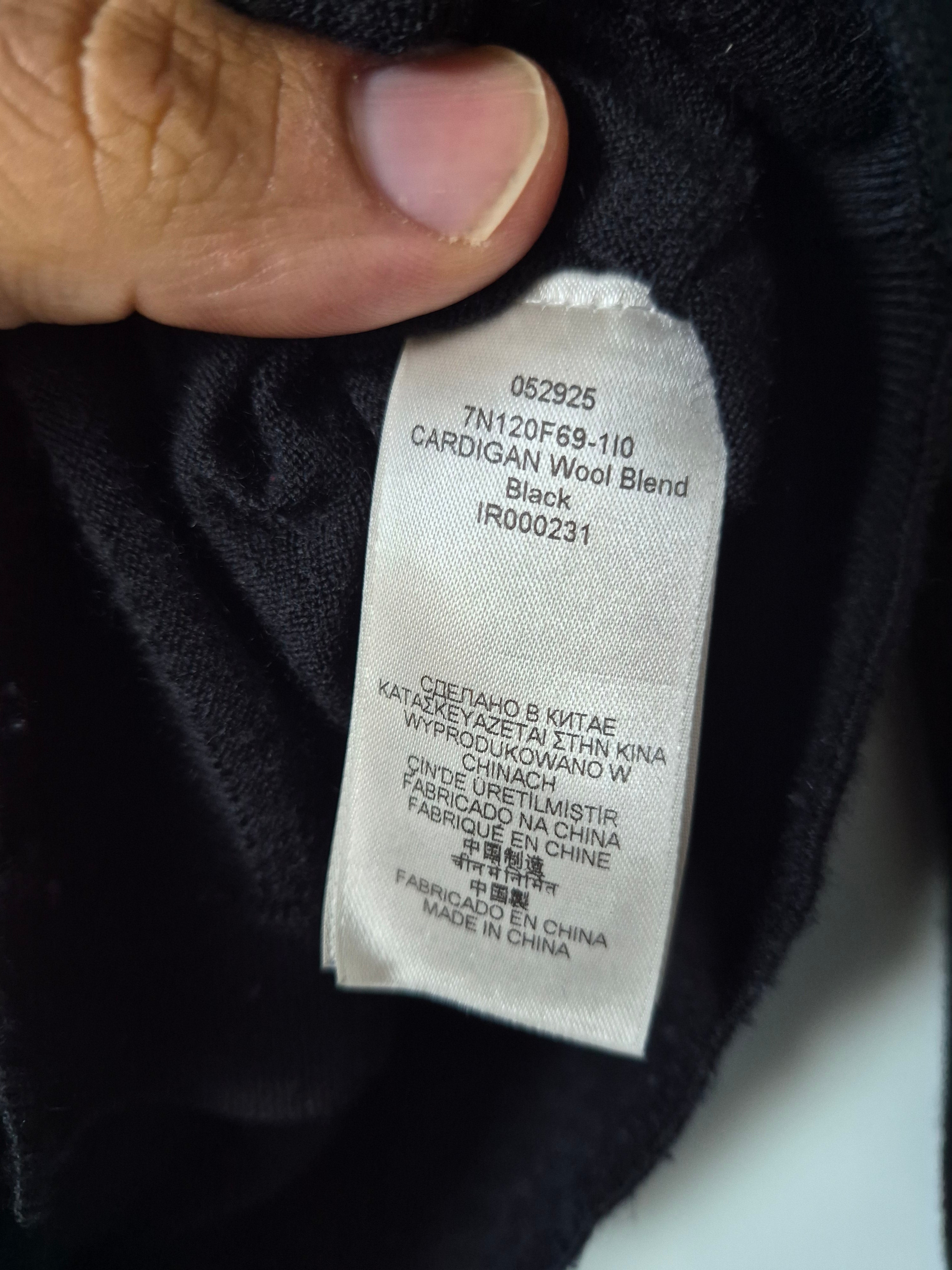 7 FOR ALL MANKIND WOMEN'S BLACK WOOL BLEND CARDIGAN SIZE S AUTHENTIC RRP £175