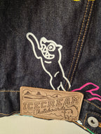ICECREAM RUNNING DOG DENIM JACKET – DARK INDIGO – SIZE MEDIUM/LARGE RRP:£320