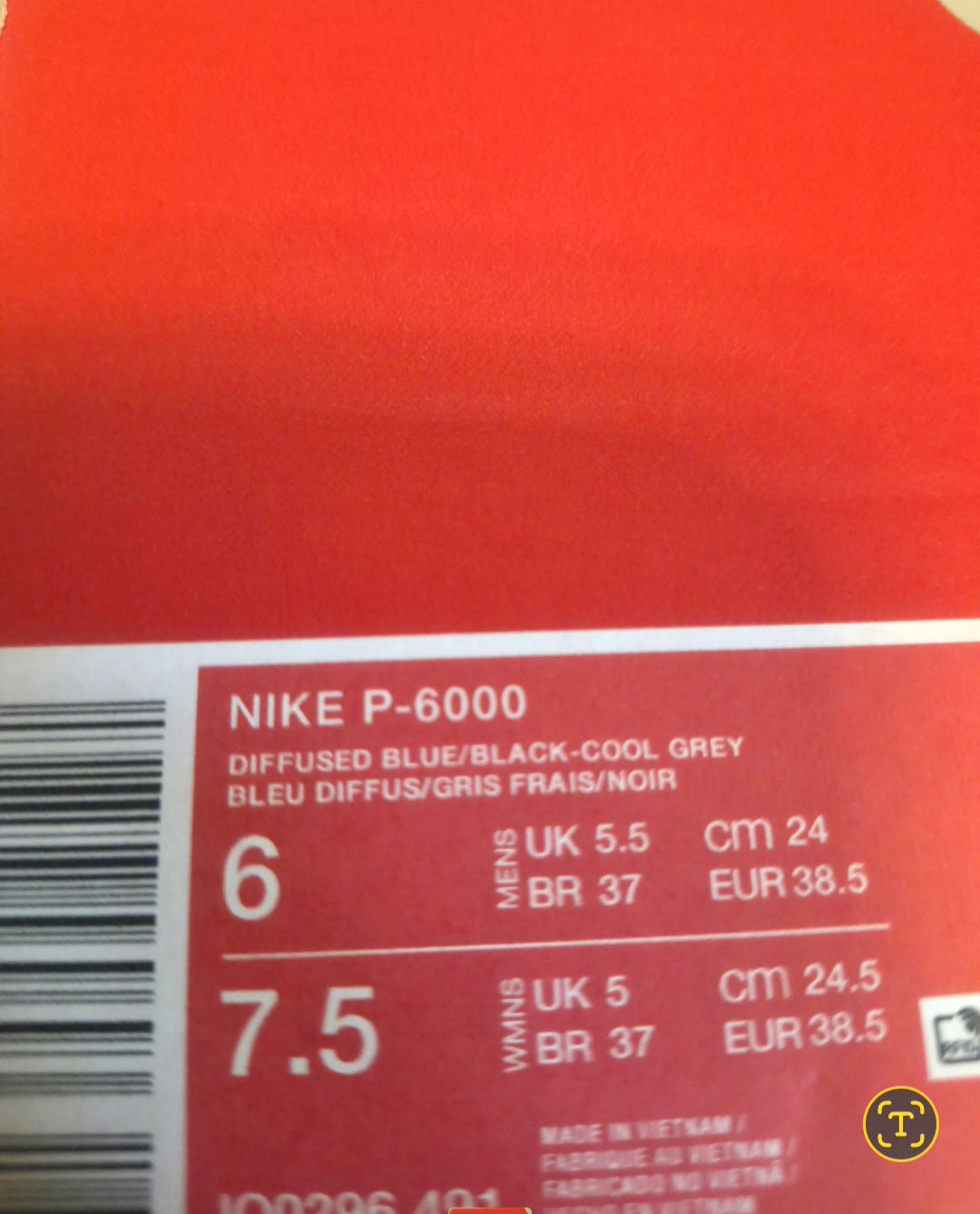 NIKE P-6000 DIFFUSED BLUE / BLACK / COOL GREY UK 5.5 OR WOMANS UK 5  NEW HALF BOX RRP £110