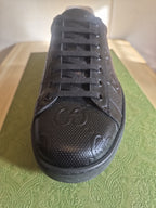 GUCCI ACE EMBOSSED GG TRAINERS BLACK UK 12.5 / EU 47 BRAND NEW WITH BOX RRP £780