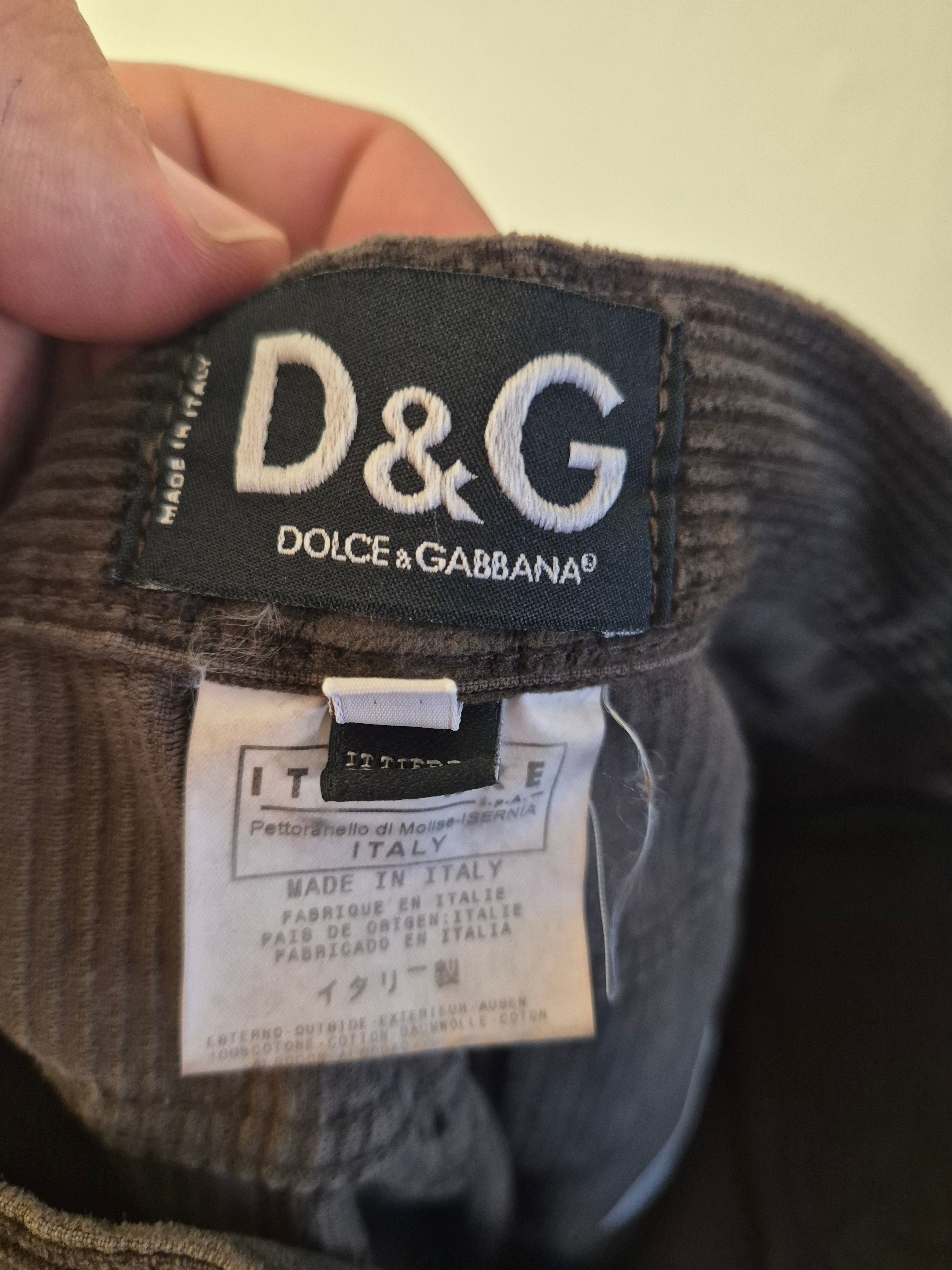 MENS DOLCE & GABBANA D&G DISTRESSED BROWN CORDUROY JEANS W32 L32 MADE IN ITALY RRP £395