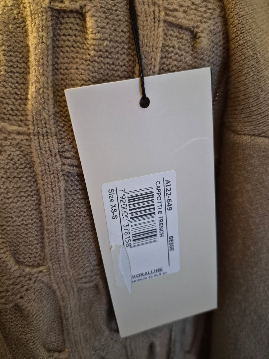 KORALLINE WOMEN'S BEIGE CABLE KNIT LONG CARDIGAN XS/S BNWT DESIGNER RRP £295