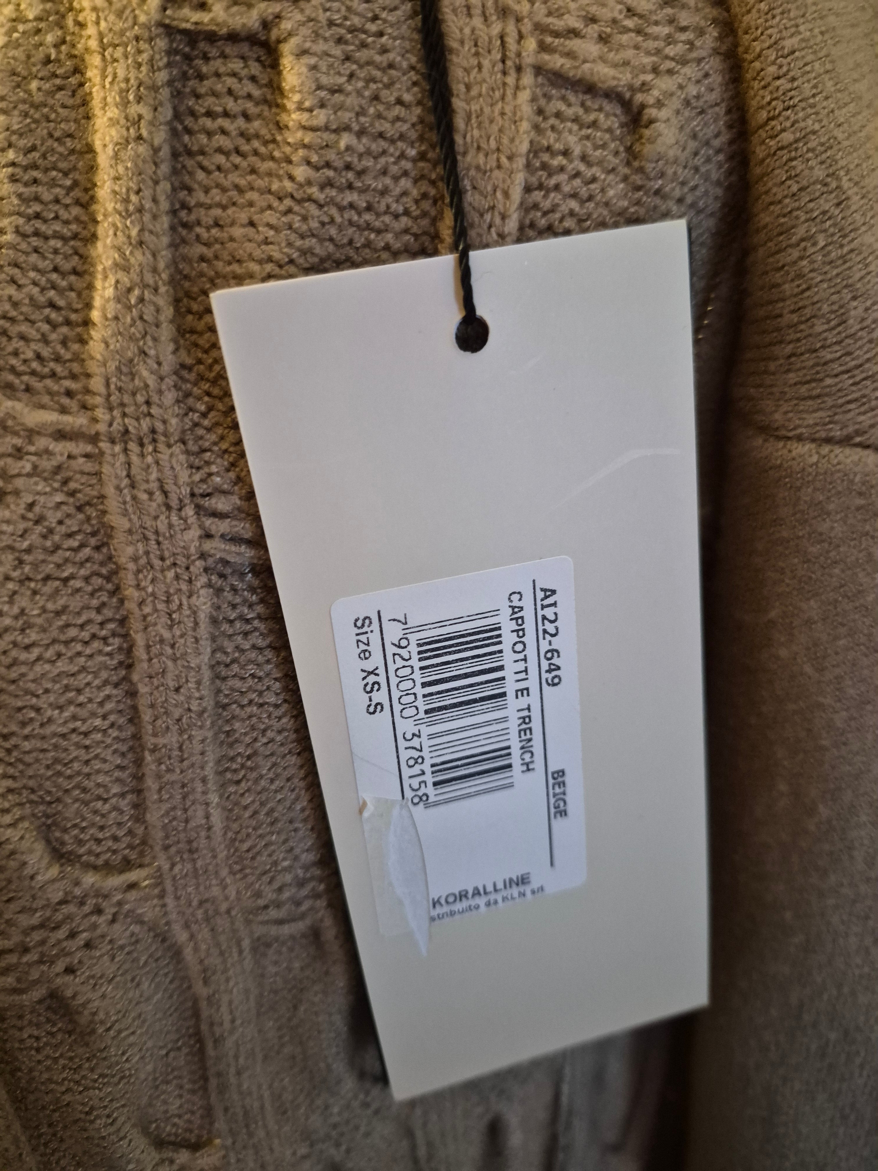 KORALLINE WOMEN'S BEIGE CABLE KNIT LONG CARDIGAN XS/S BNWT DESIGNER RRP £295
