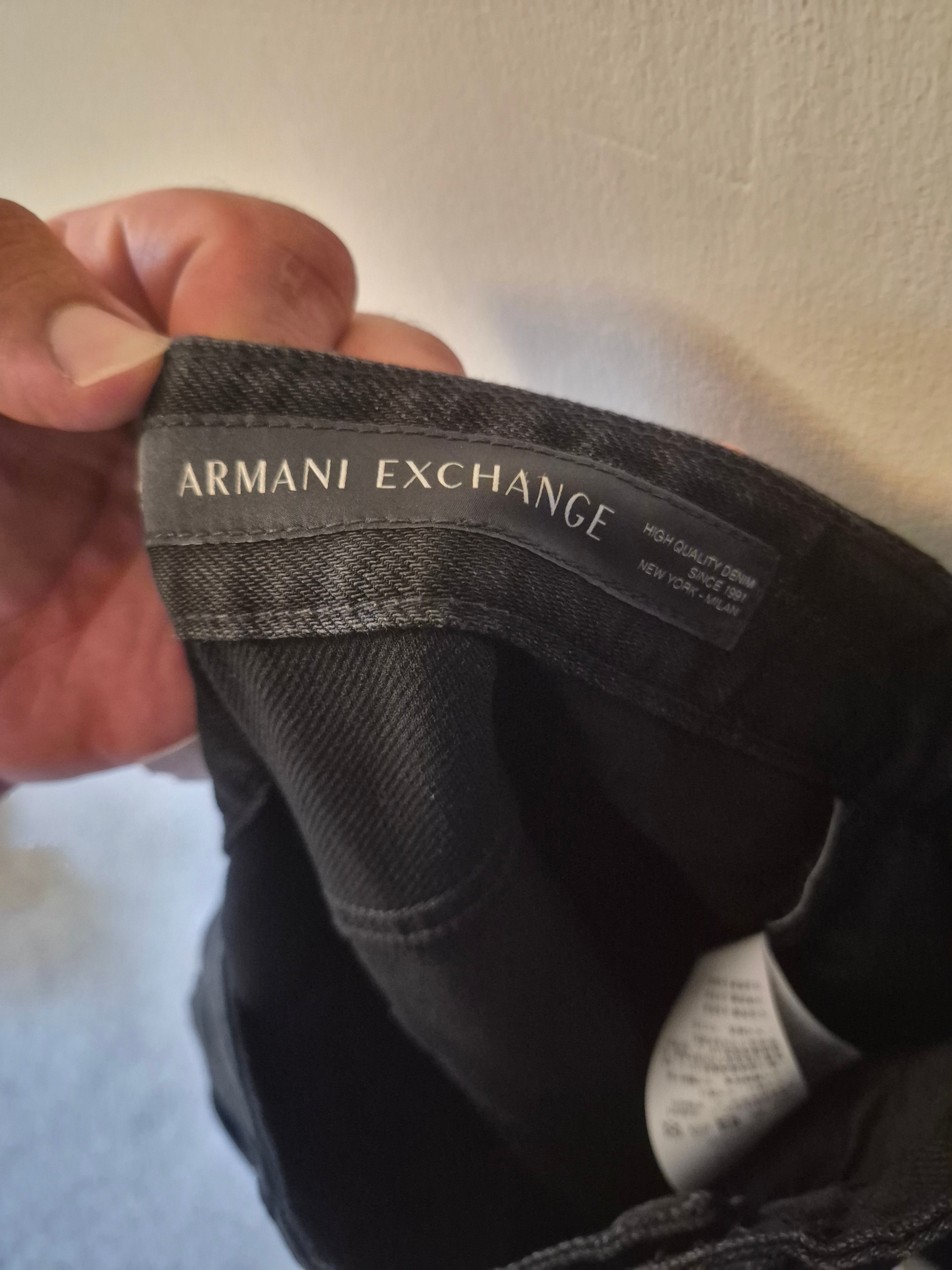 ARMANI EXCHANGE MEN'S BLACK TAPERED JEANS W31 BNWT DESIGNER DENIM RRP £120