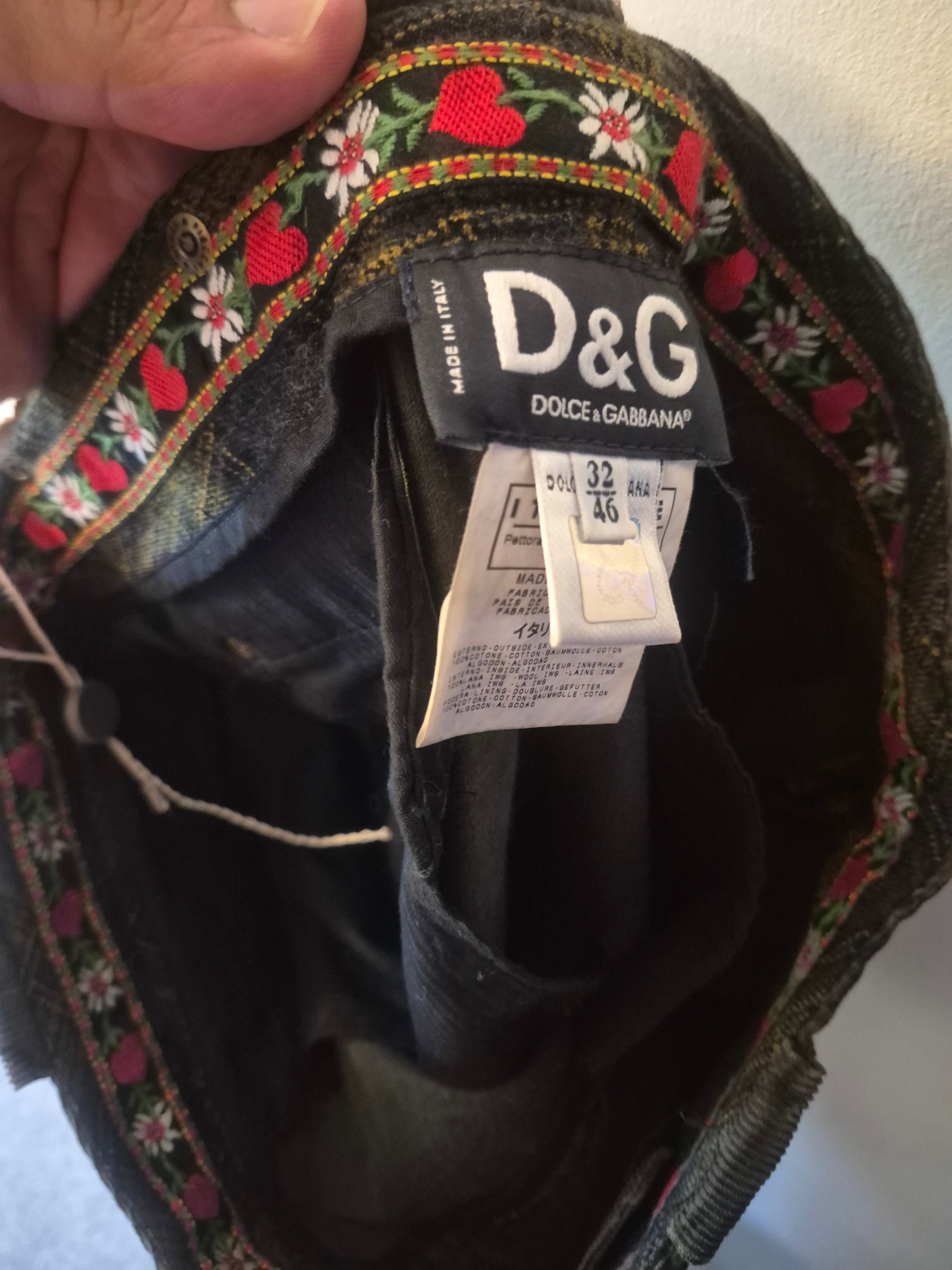 DOLCE & GABBANA D&G CORDUROY TROUSERS OLIVE GREEN MEN'S WAIST UK 32 EU 46 NEW WITH TAGS RRP £395