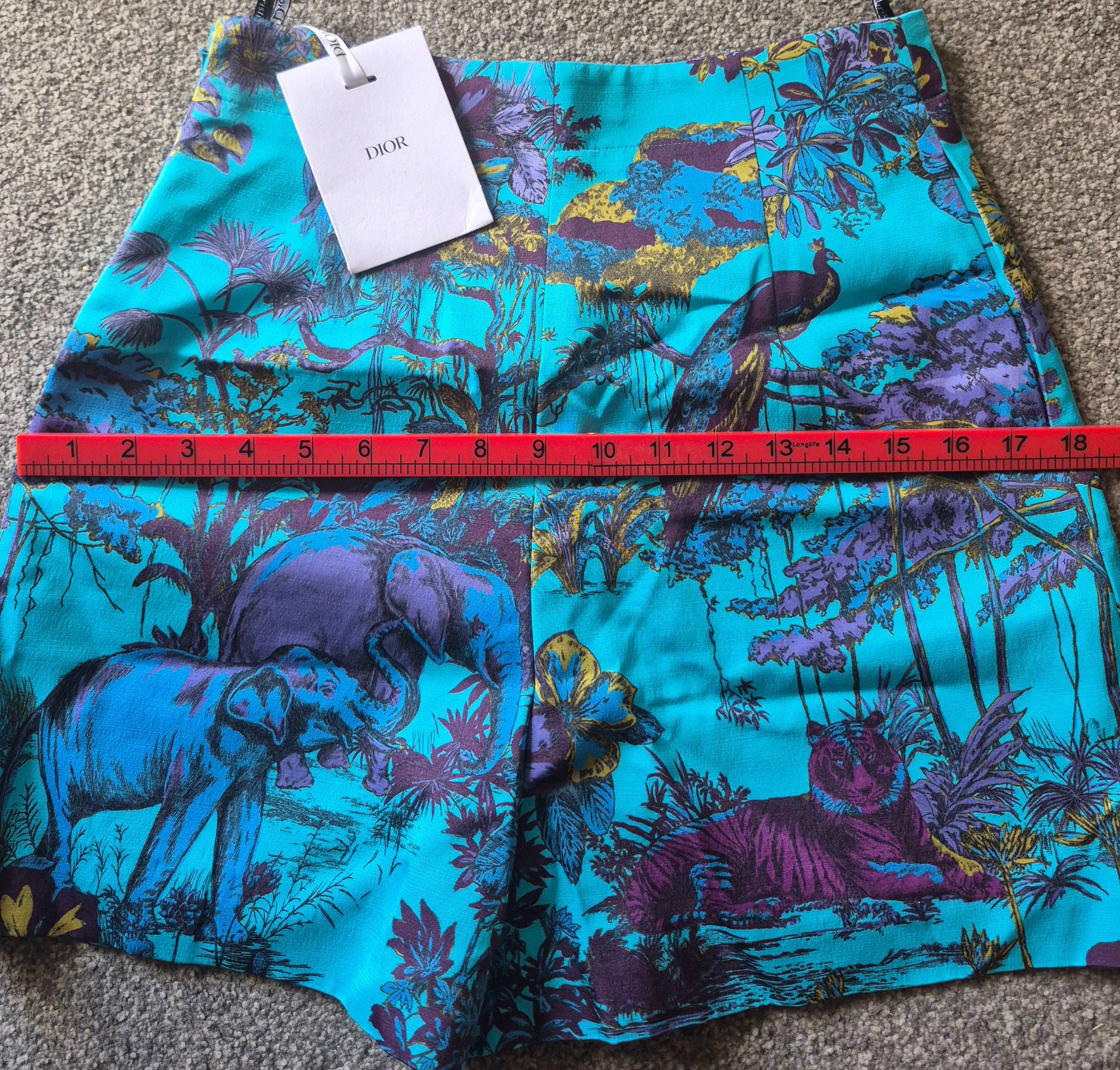 CHRISTIAN DIOR TOILE DE JOUY PRINT SILK & WOOL SHORTS SIZE UK 10 NEW WITH TAGS RRP £1,450