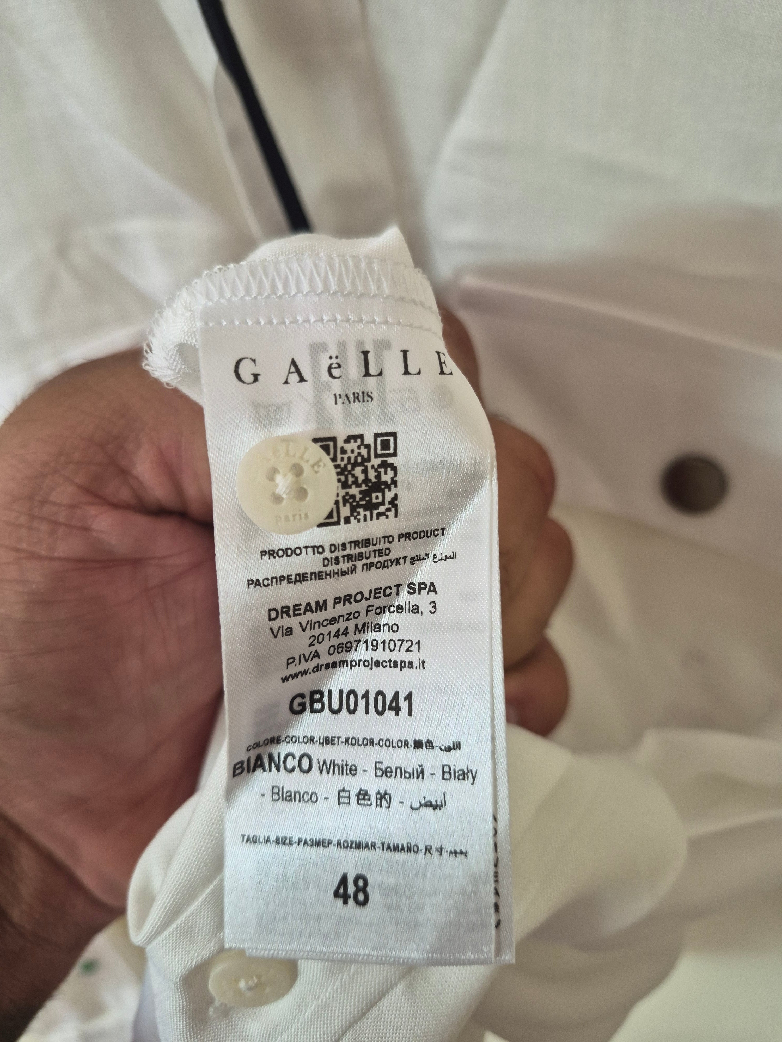 NEW GAËLLE PARIS WOMEN’S UK12 SAFARI SHIRT WHITE MEDIUM RRP£130